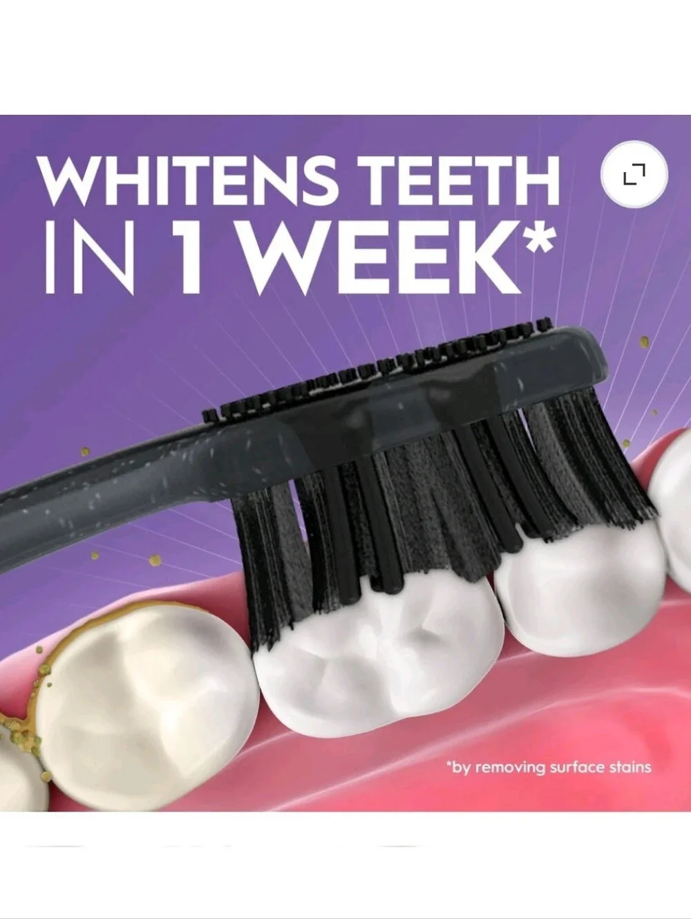 🍭7/$15 Oral-B Charcoal Whitening Toothbrush Soft Bristle
